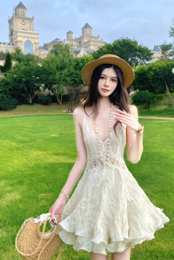 French-style 2026 New Pretty Women's Summer Short Dress
