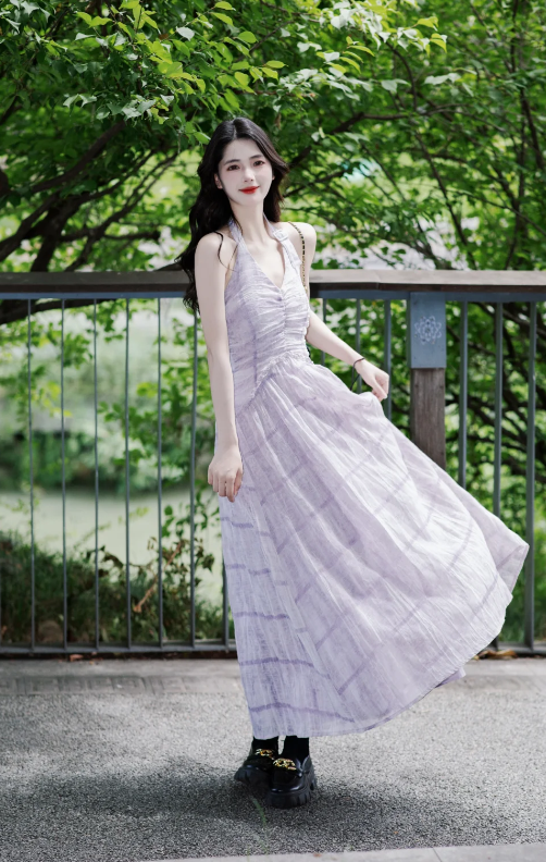 New Pretty French-style Elegant Summer Women's Long Dress