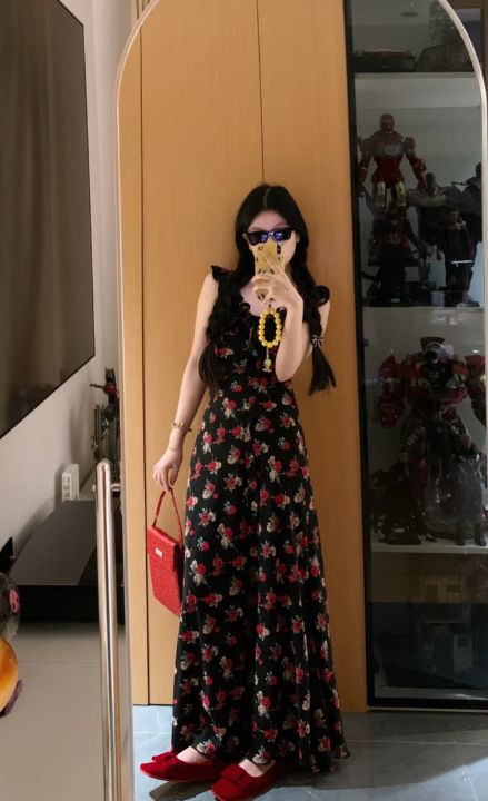 New Pretty French-style Elegant Summer Women's Long Dress