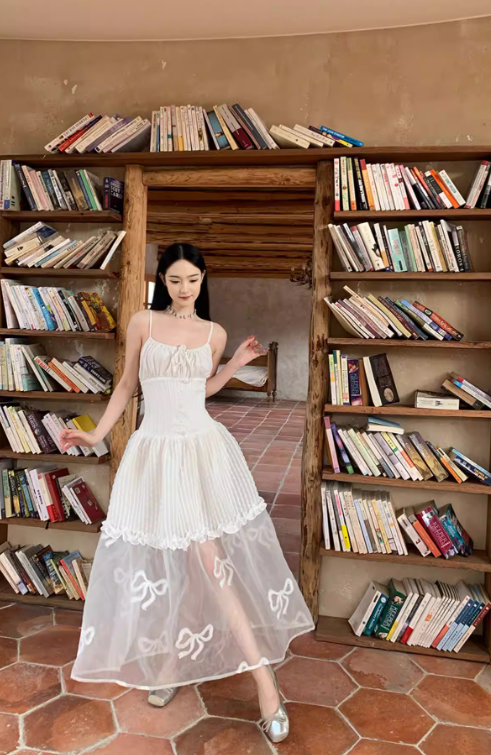 New Pretty French-style Elegant Summer Women's Long Dress