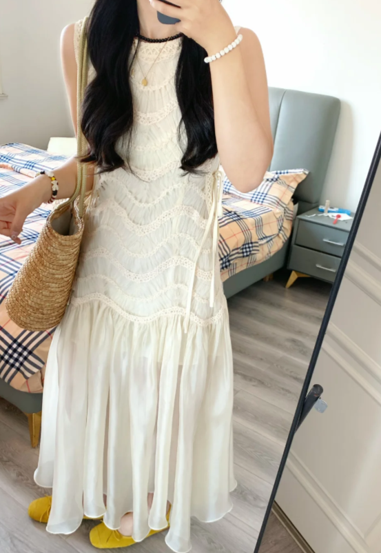 New Pretty French-style Elegant Summer Women's Long Dress