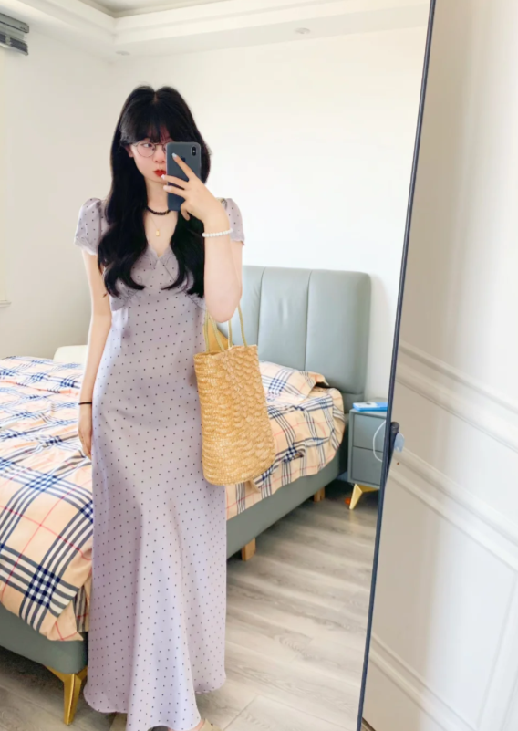 New Pretty French-style Elegant Summer Women's Long Dress