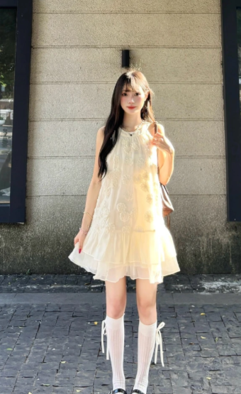 French-style 2026 New Pretty Women's Summer Short Dress
