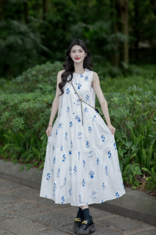 New Pretty French-style Elegant Summer Women's Long Dress