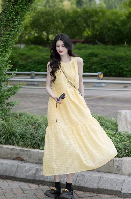 New Pretty French-style Elegant Summer Women's Long Dress