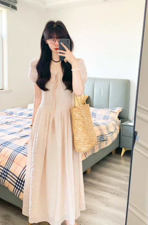 New Pretty French-style Elegant Summer Women's Long Dress