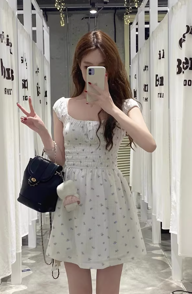 French-style 2026 New Pretty Women's Summer Short Dress