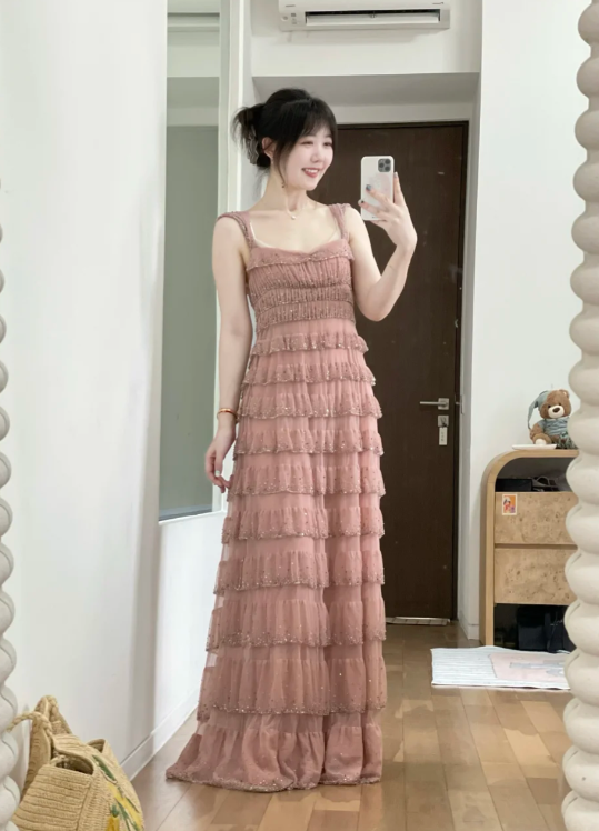New Pretty French-style Elegant Summer Women's Long Dress