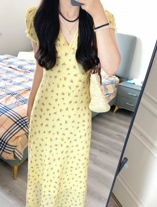 New Pretty French-style Elegant Summer Women's Long Dress