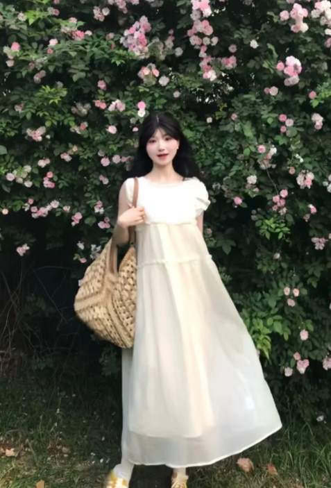 New Pretty French-style Elegant Summer Women's Long Dress