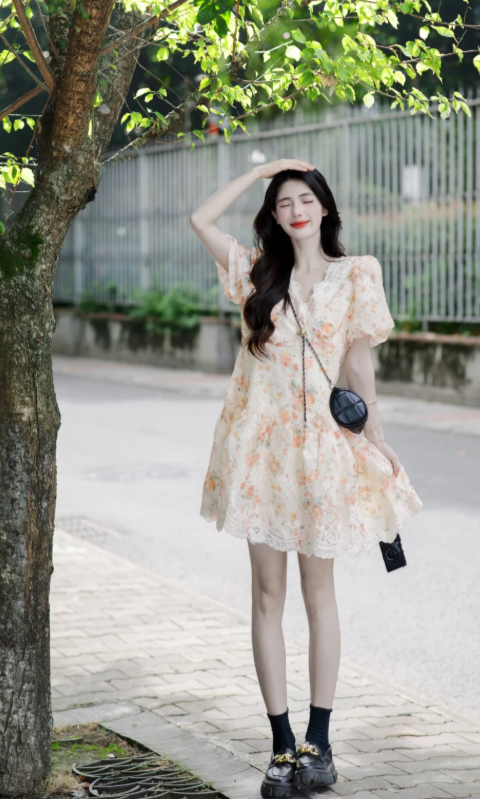 French-style 2026 New Pretty Women's Summer Short Dress