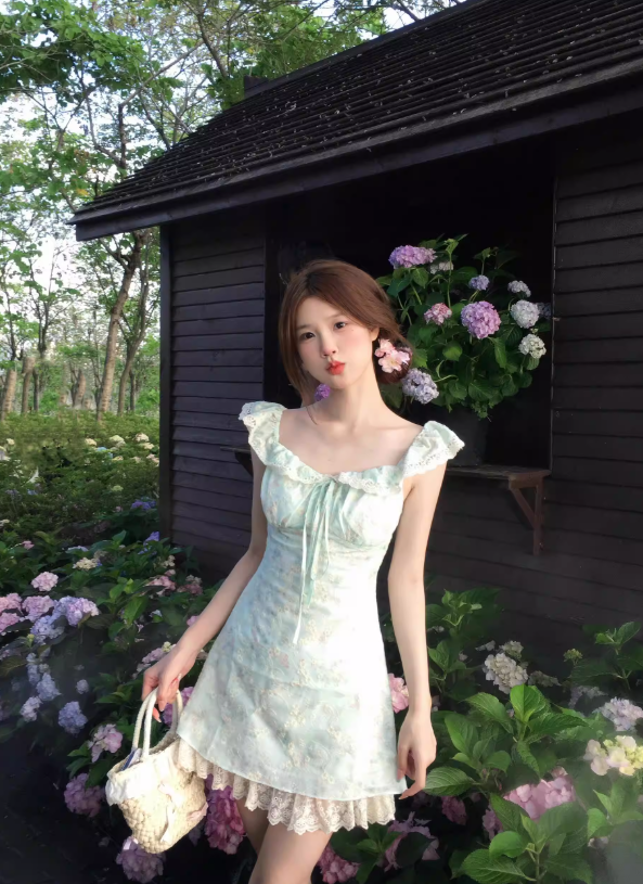 French-style 2026 New Pretty Women's Summer Short Dress