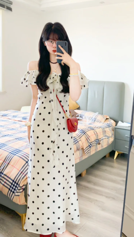 New Pretty French-style Elegant Summer Women's Long Dress