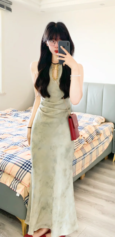 New Pretty French-style Elegant Summer Women's Long Dress