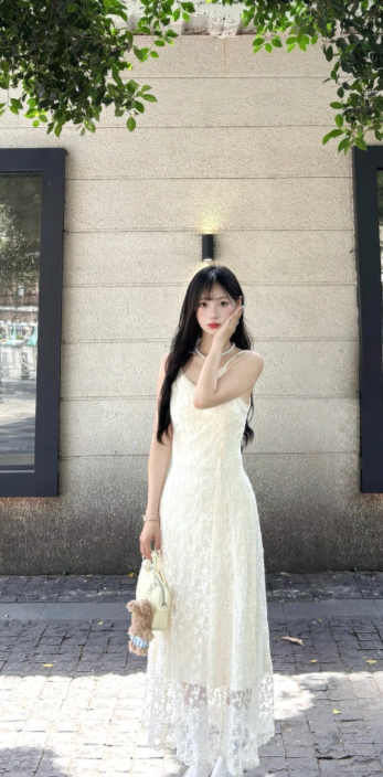 New Pretty French-style Elegant Summer Women's Long Dress