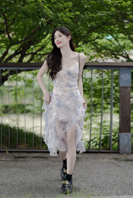 New Pretty French-style Elegant Summer Women's Long Dress