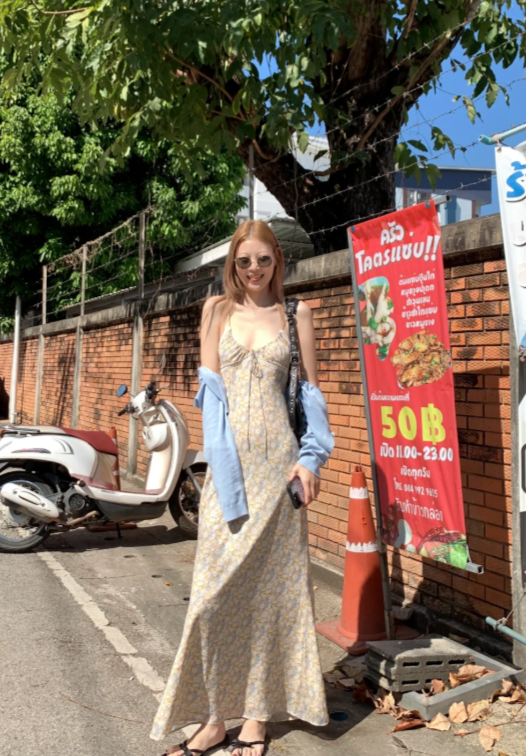 New Pretty French-style Elegant Summer Women's Long Dress