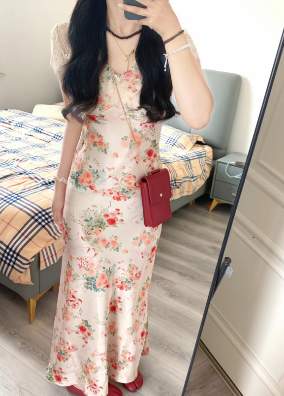 New Pretty French-style Elegant Summer Women's Long Dress