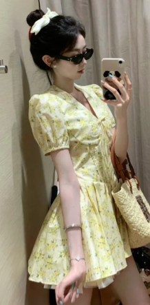 French-style 2026 New Pretty Women's Summer Short Dress