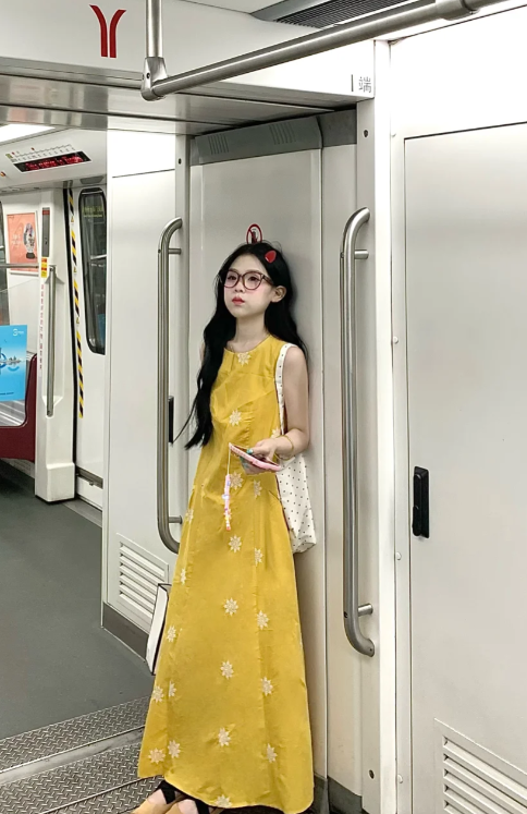New Pretty French-style Elegant Summer Women's Long Dress