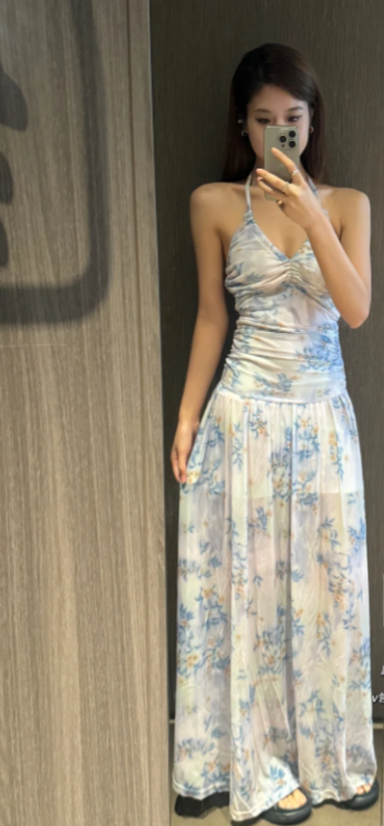 New Pretty French-style Elegant Summer Women's Long Dress