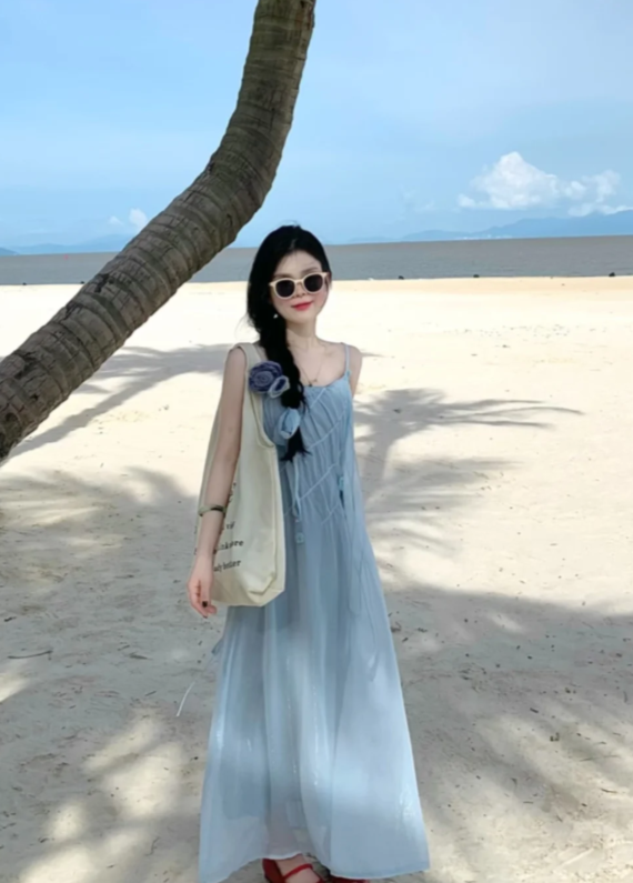 New Pretty French-style Elegant Summer Women's Long Dress