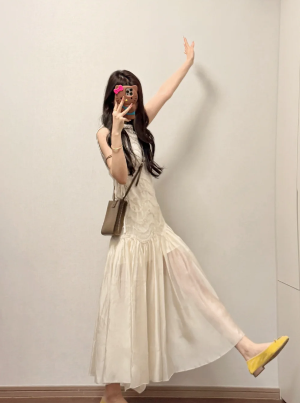 New Pretty French-style Elegant Summer Women's Long Dress