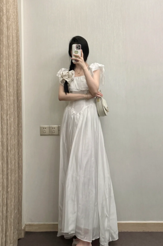 New Pretty French-style Elegant Summer Women's Long Dress