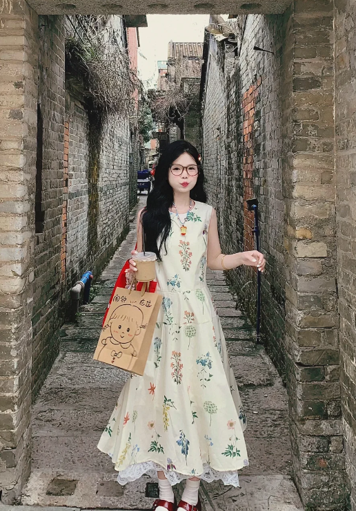 New Pretty French-style Elegant Summer Women's Long Dress
