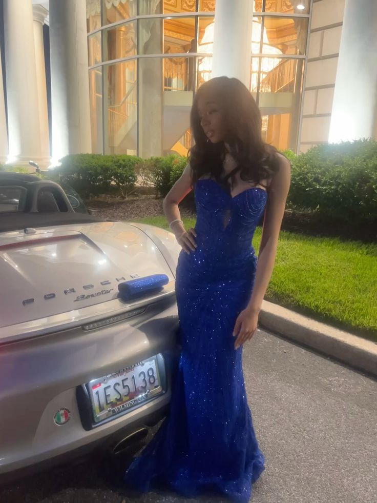 Royal Blue Mermaid Prom Dress Evening Dress Graduation Dress