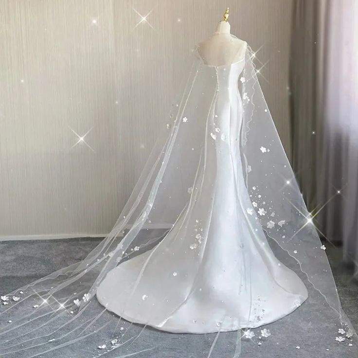 Fairytale White Satin Wedding Dress Mermaid Maxi Dresses for Bride