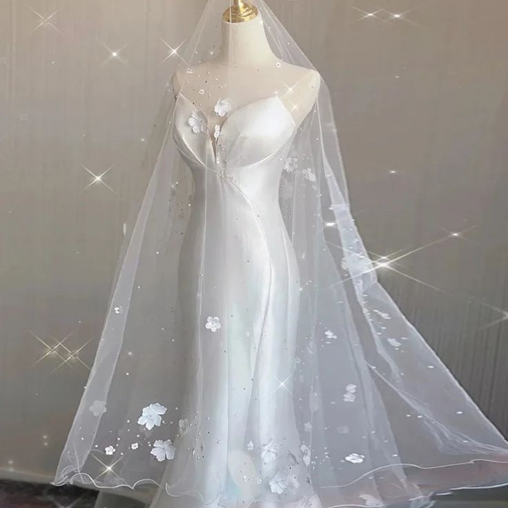 Fairytale White Satin Wedding Dress Mermaid Maxi Dresses for Bride