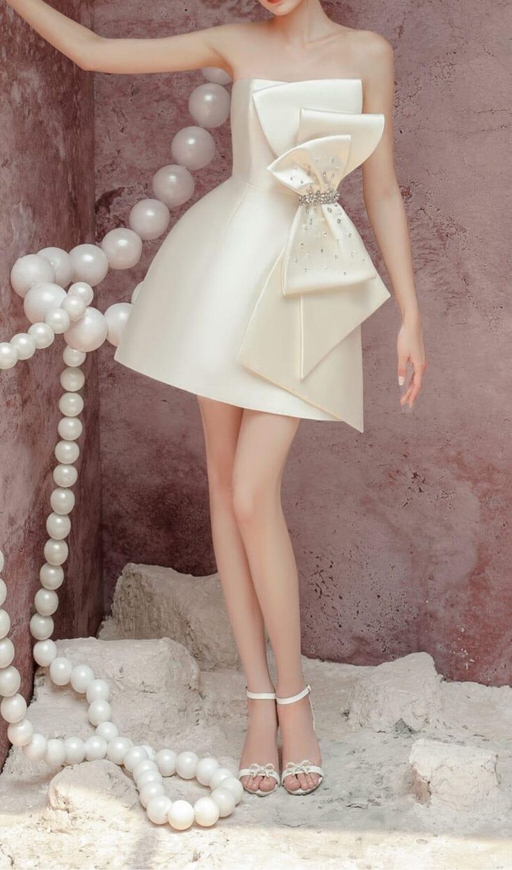 Simple Sheath Strapless Ivory Satin Homecoming Dress