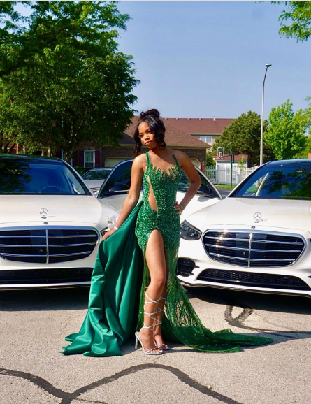 Modest Mermaid Black Girl Sequin Prom Dresses 22th Birthday Outfits