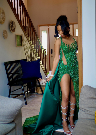 Modest Mermaid Black Girl Sequin Prom Dresses 22th Birthday Outfits