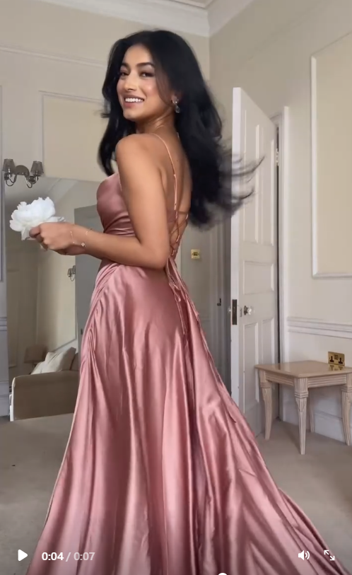Elegant Stylish A Line Slit Party Evening Dress