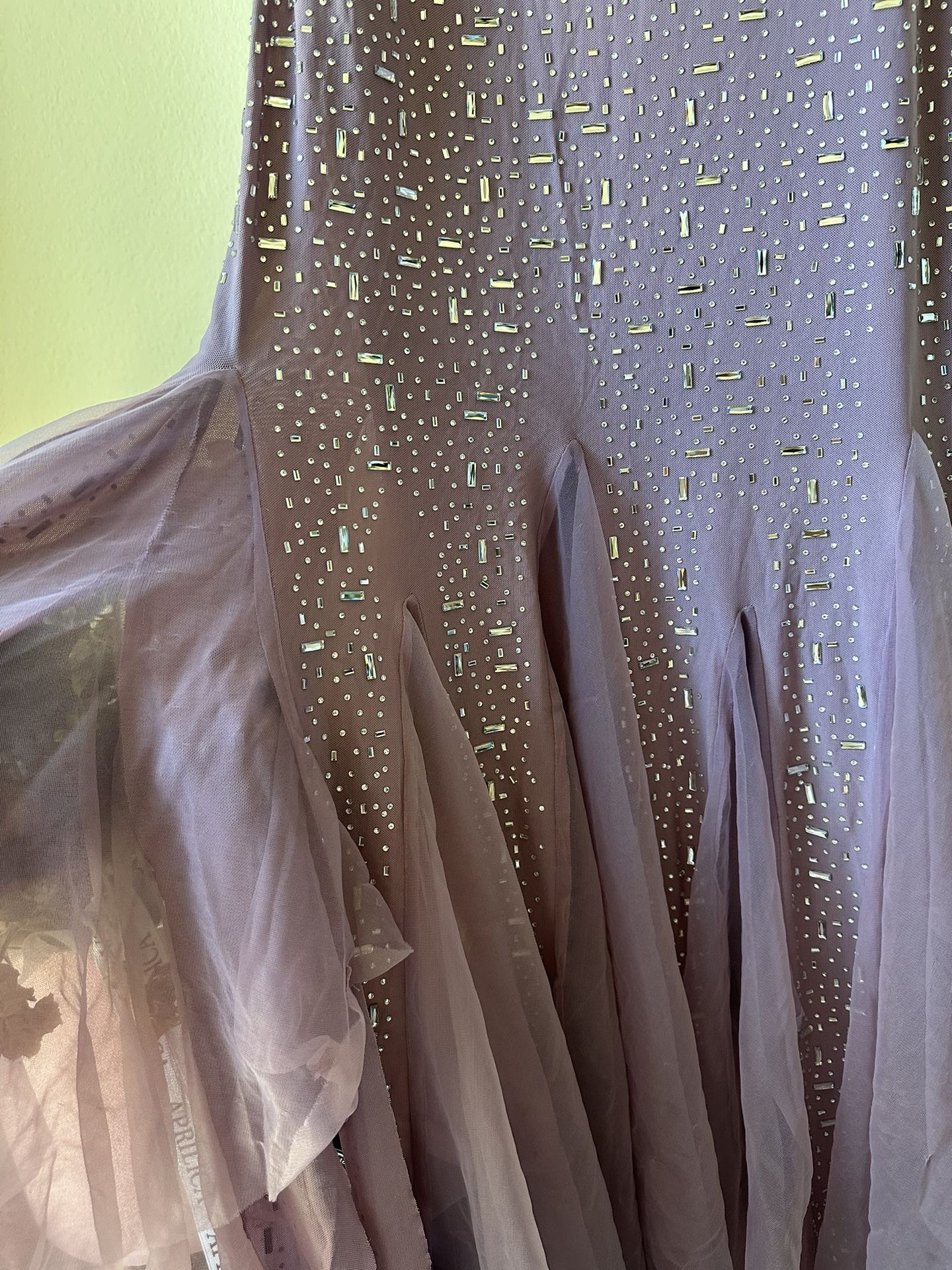 Elegant Purple Mermaid Off-shoulder Strap Sequin Chiffon Long Prom Dress Evening Dress