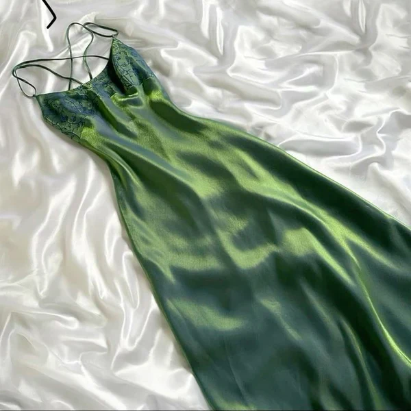 Popular Green A Line Long Prom Dress Evening Gown