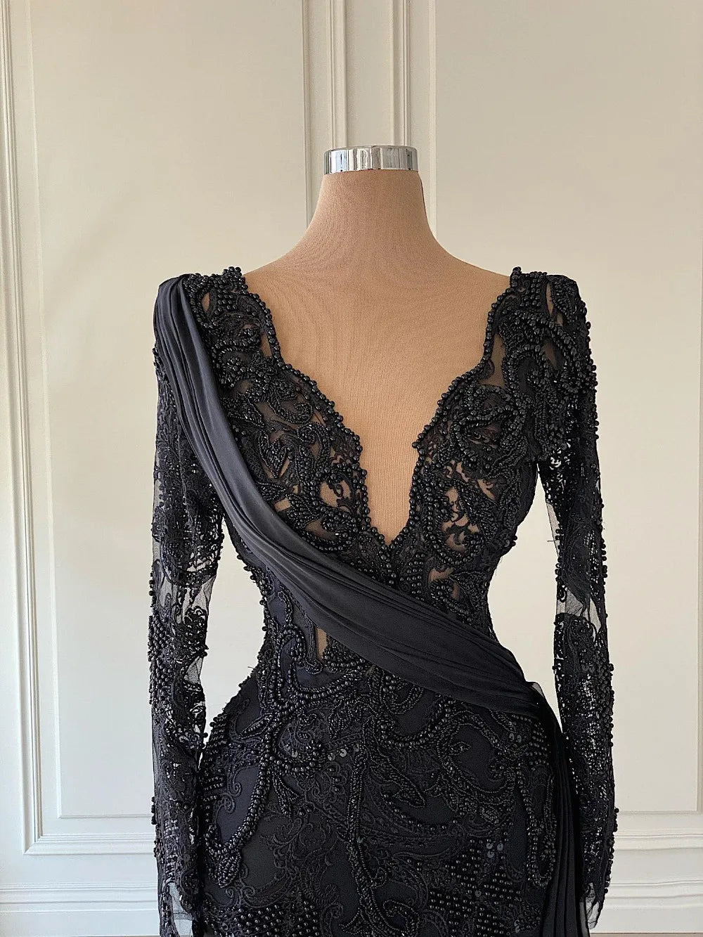Black Long Prom Dress evening Formal Dress