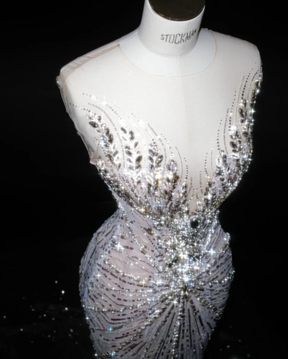 Sexy Mermaid Sequin Prom Party Dress Luxurious Evening Dress