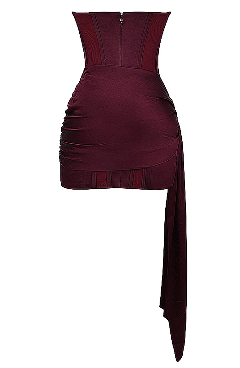 Vintage Burgundy Satin Homecoming Dress Short Prom Dress