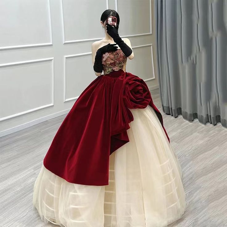 Strapless Birthday Party Dress, Luxury Prom Dress,princess Ball Gown Dress,unique Quinceanera Dress,custom Made