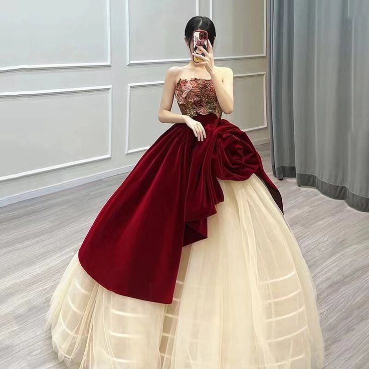 Strapless Birthday Party Dress, Luxury Prom Dress,princess Ball Gown Dress,unique Quinceanera Dress,custom Made