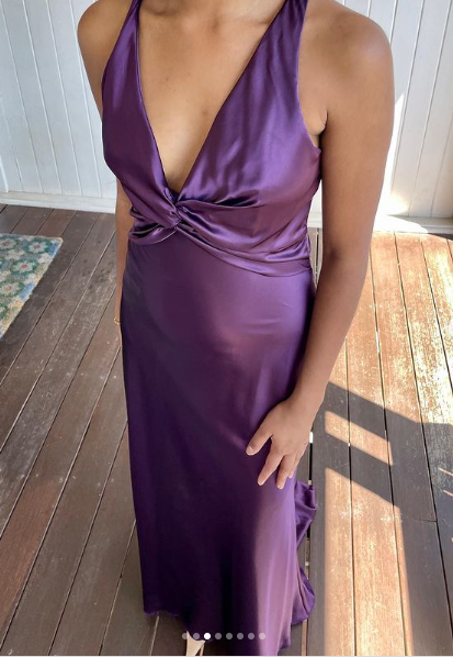 Sexy Backless Purple Long Party Dress Formal Evening Dress Prom Gown