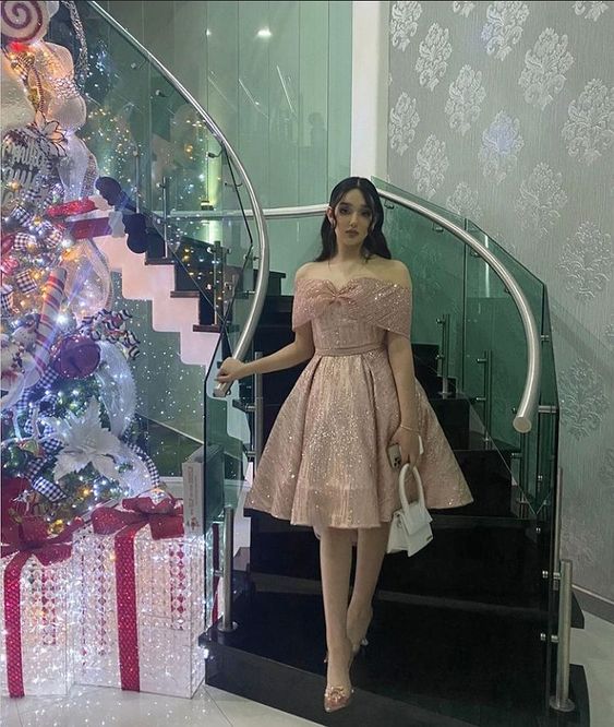 A line bare shoulders homecoming dress special occasion dresses