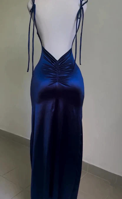 Sheath Long Prom Dress Backless Evening Party Dress
