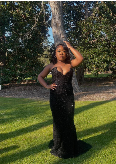 Black Strapless Mermaid Long Prom Dress Evening Gown