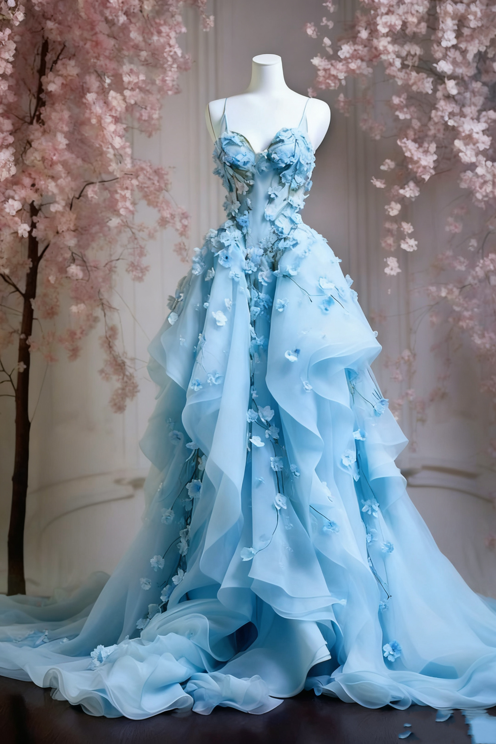 A Line Pink Tulle Long Prom Dress, Evening Formal Dress