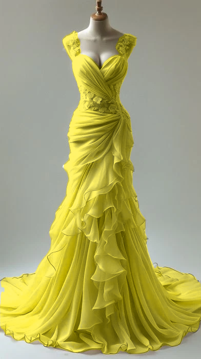 Elegant Sweetheart Mermaid Lace Appliques Party Dress Long Prom Dresses