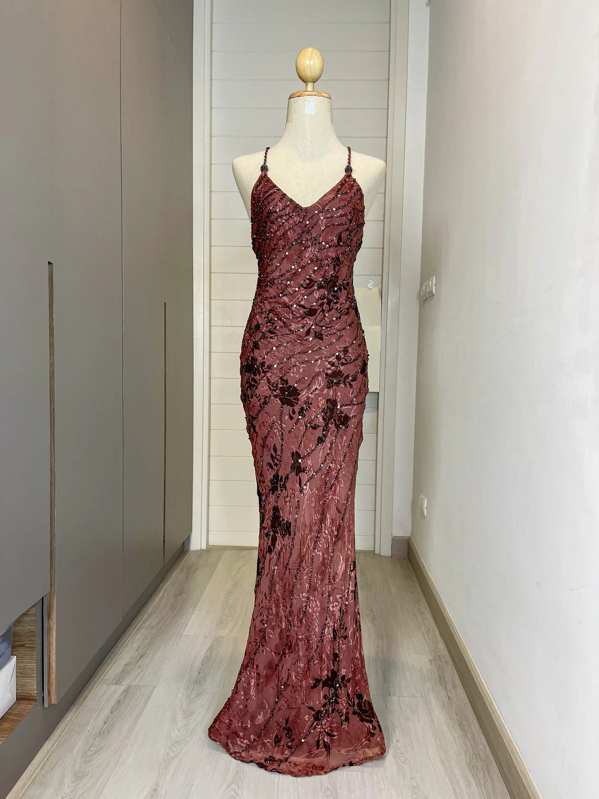 Vintage Prom Dress, Elegant Off Shoulder Evening Dress